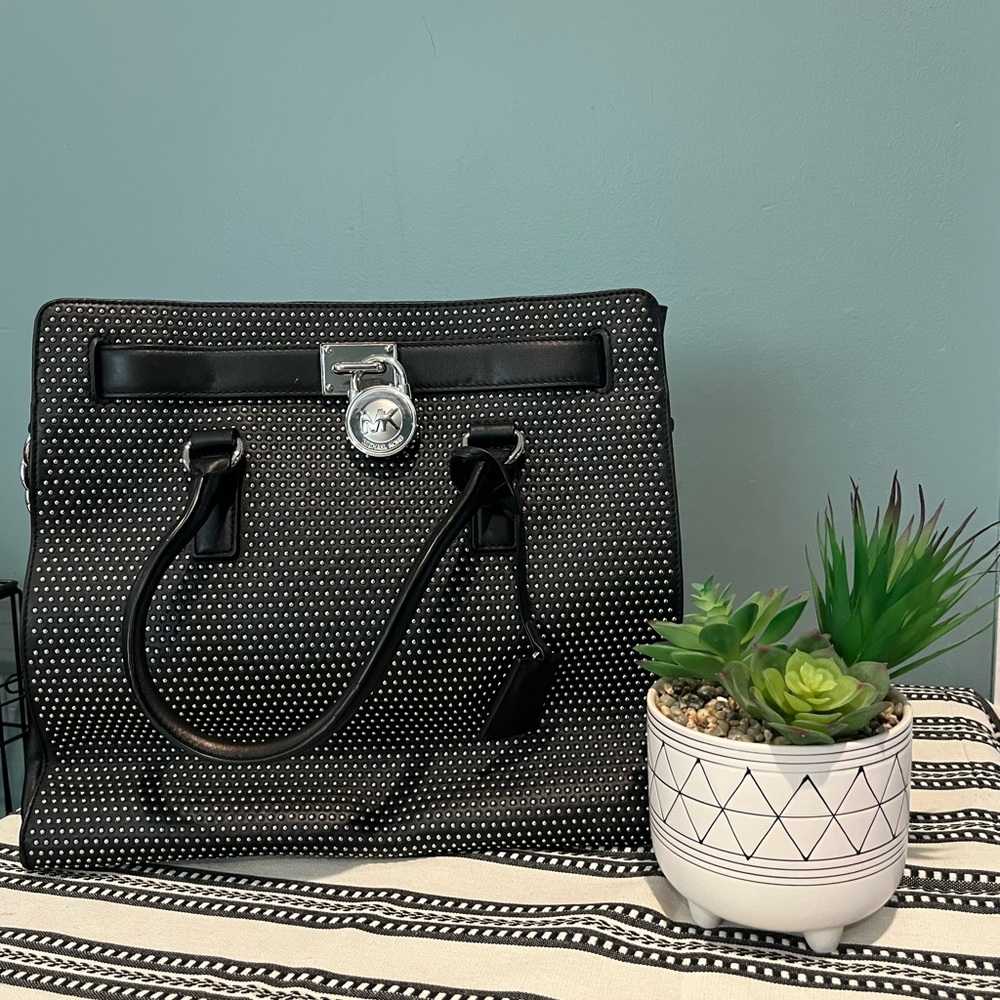 Michael Kors Black Studded Handbag